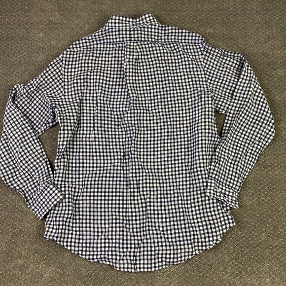 Vintage Ralph Lauren Linen Shirt Men's XL Blue White Gingham Check Button Down - Picture 3 of 11